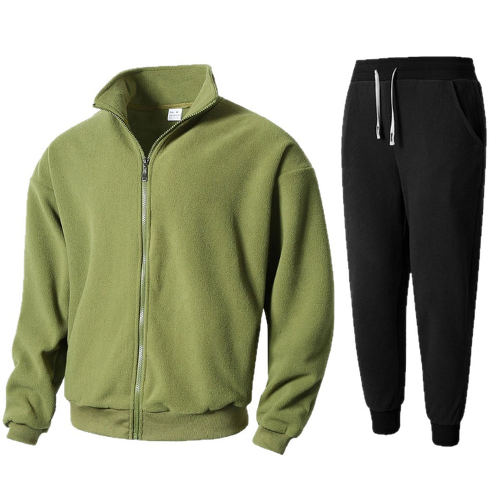 Herren Fleece Relaxanzug mit hohem Kragen Aliams