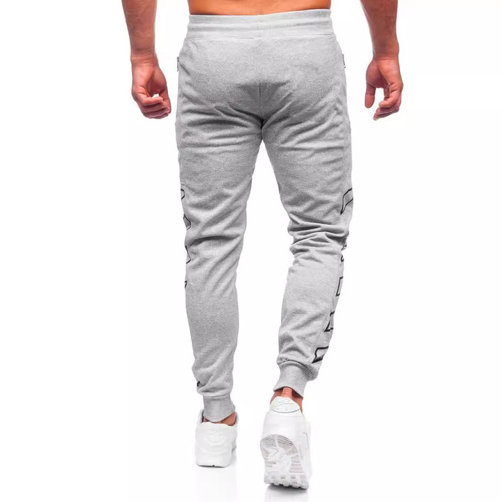 Herren Sportliche Jogginghose mit Reißverschlusstaschen Aliams