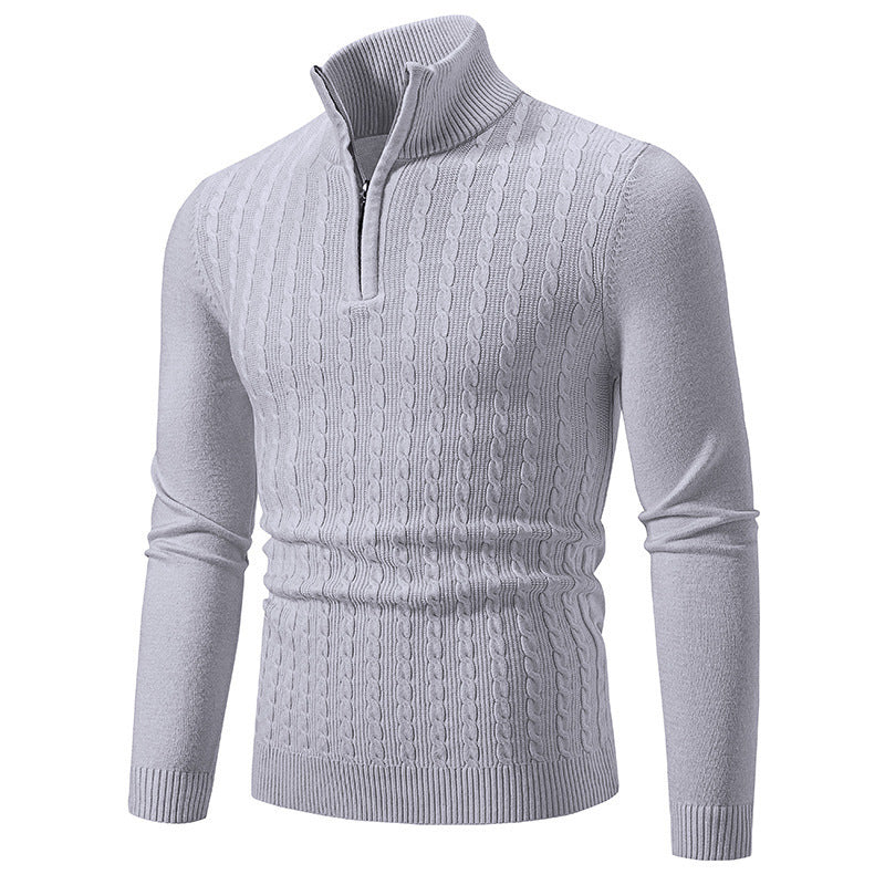 Herren Strickpullover mit Stehkragen Aliams