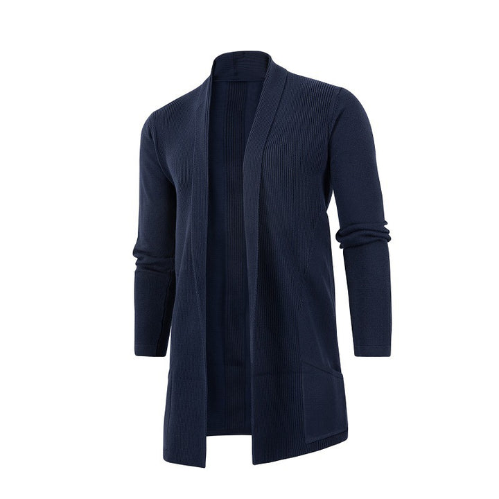 Herren Strickjacke mit offenem Design und minimalistischen Taschen Aliams