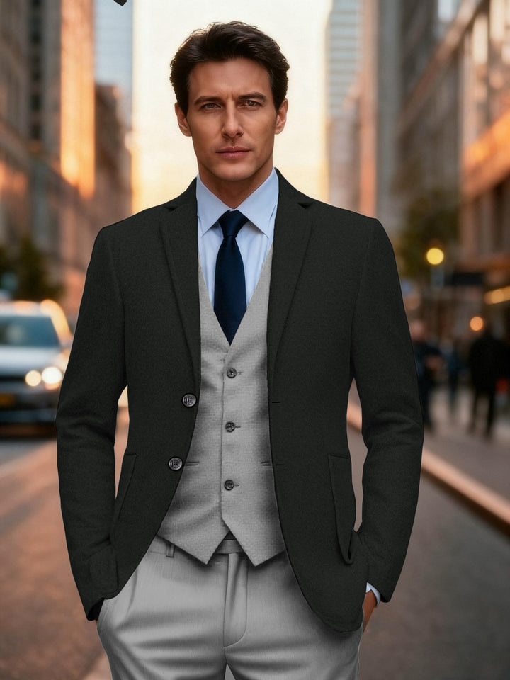 Herren klassischer einreihiger Blazer Aliams