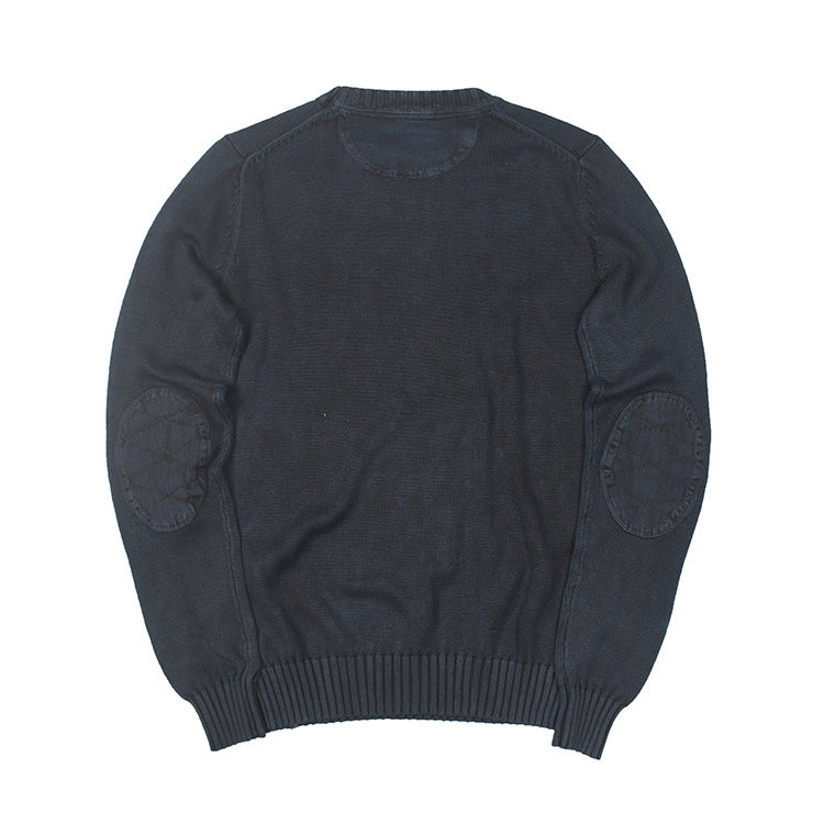 Herren feiner Strickpullover mit raffiniertem Rundhalsausschnitt und elastischem Bund Aliams