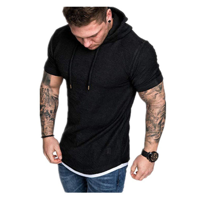 Herren Hoodie mit modischem Kurzarm und lässigem Schnitt Aliams