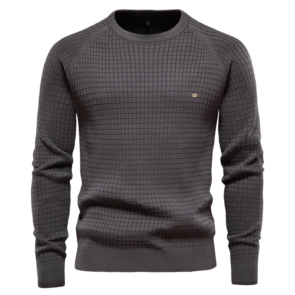 Herren strukturiertes Rundhals Sweatshirt mit modernem Design Aliams