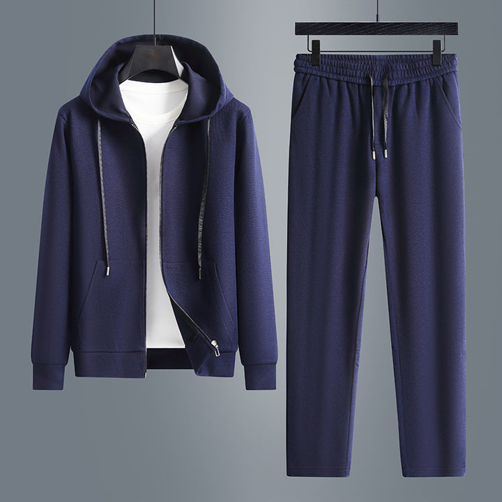 Herren sportliches Sweatset mit Kapuze und elastischem Bund Aliams