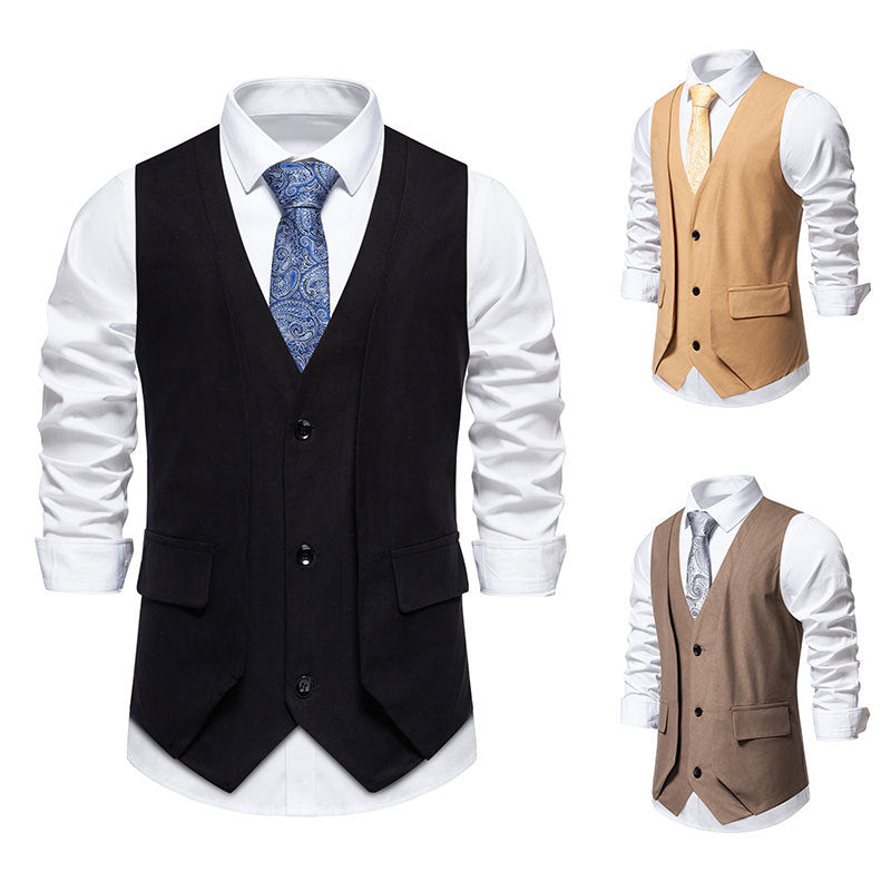 Herren elegante Weste mit schmalem Schnitt und praktischen Taschen Aliams