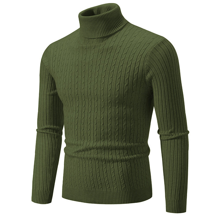 Herren stilvoller Rollkragenpullover aus feinem Strick Aliams