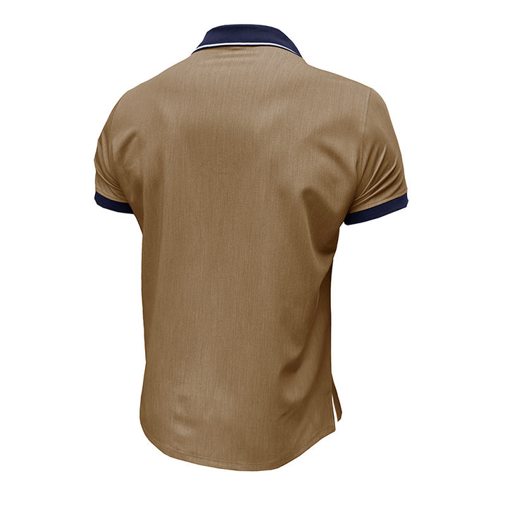 Herren Poloshirt mit modischem Denim-Look und praktischer Brusttasche Aliams