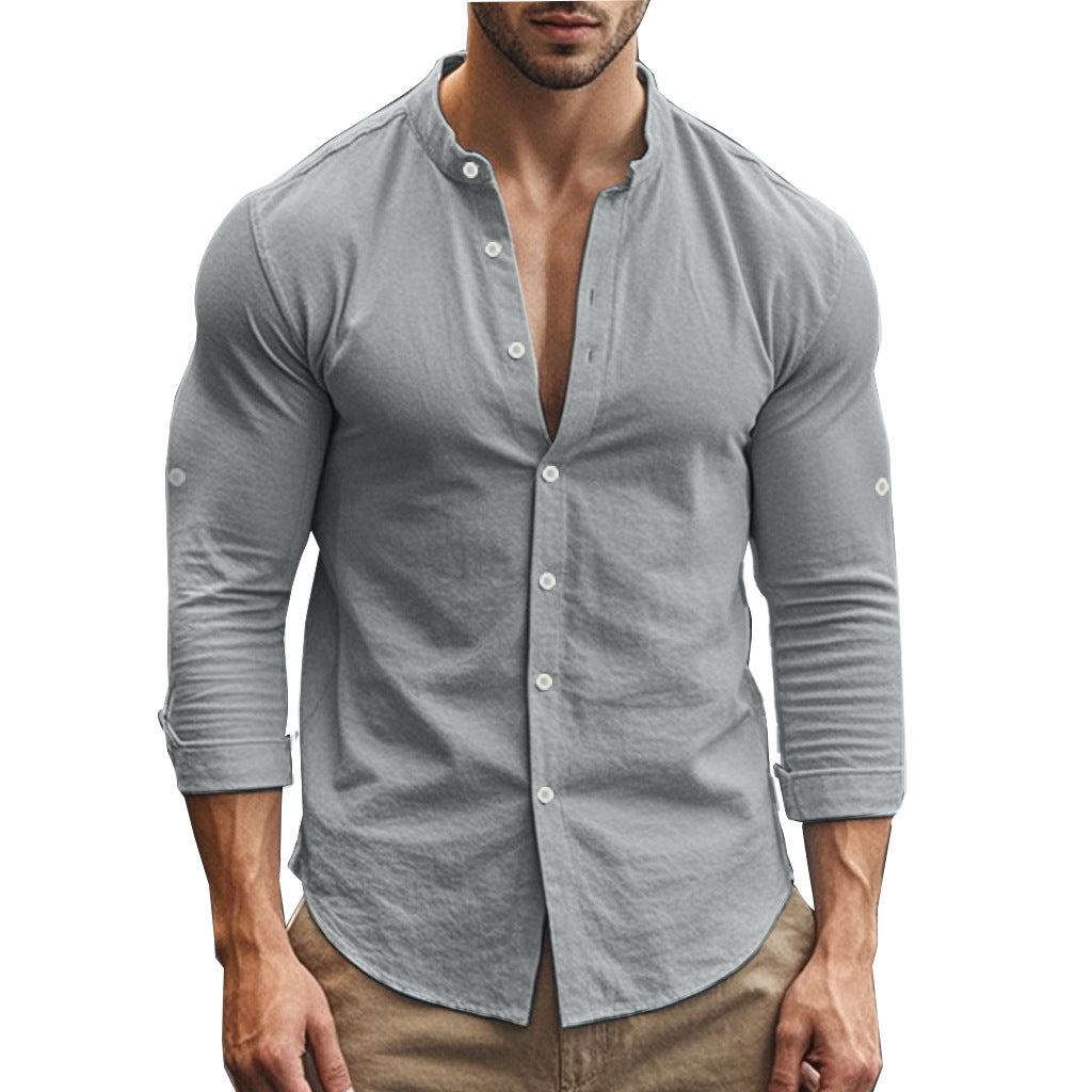 Herren Slim Fit Hemd Aliams