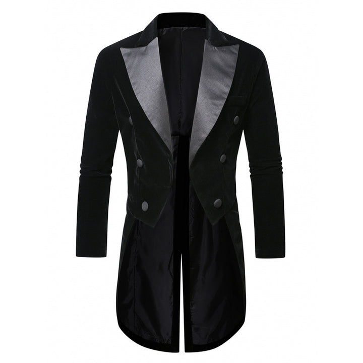 Herren Eleganter Samt-Blazer mit extravaganten Akzenten Aliams