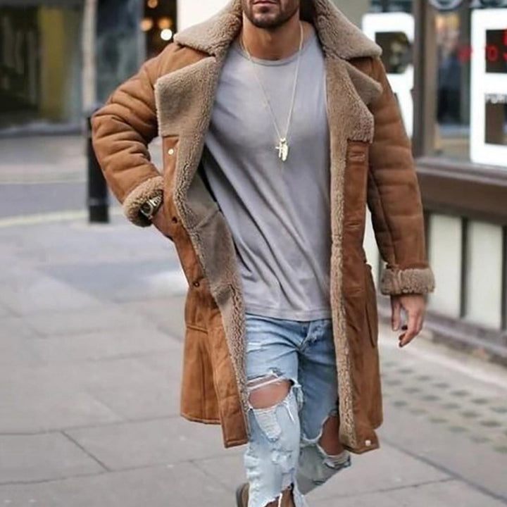 Herren Teddyfellteppich-Mantel Aliams