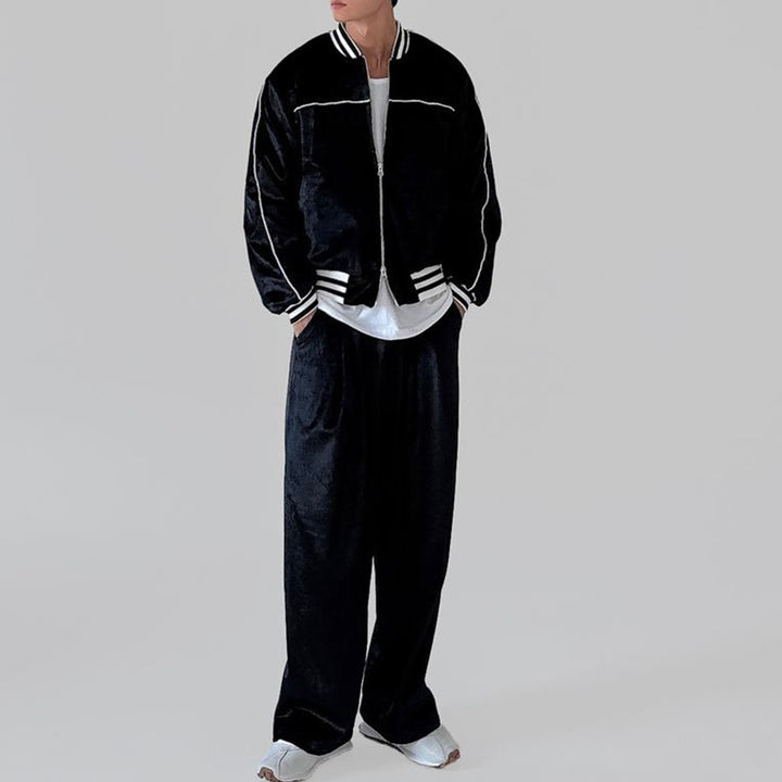 Herren sportliche und stylische Trainingsjacke mit weitem Schnitt Aliams