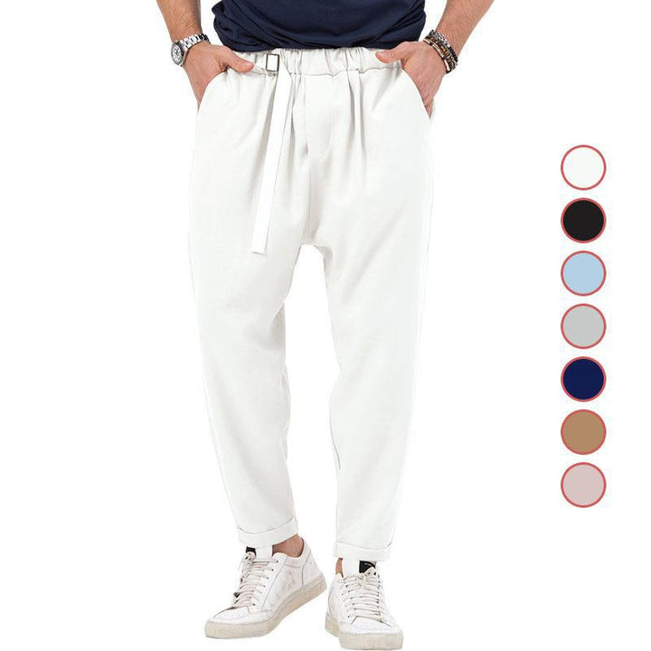 Herren stylische Haremshose mit elastischem Bund und praktischen Seitentaschen Aliams