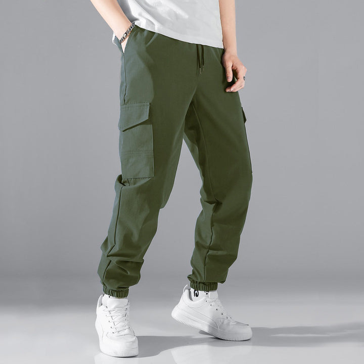 Herren Cargo-Jogginghose mit elastischem Bund und seitlichen Taschen Aliams