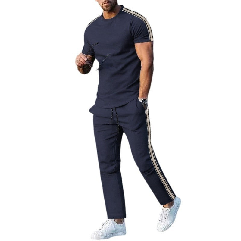 Herren Sportliches Trikot und Jogginghose-Set mit seitlichen Details Aliams