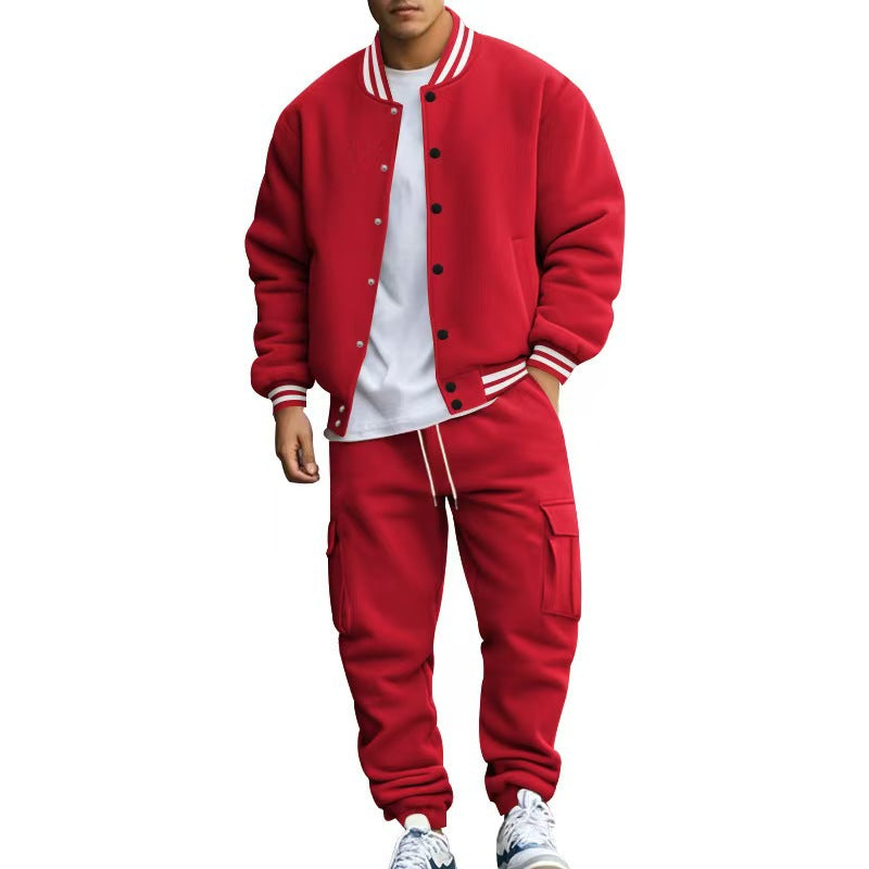 Herren bequemer und stilvoller Sweater und Jogginghose Set Aliams