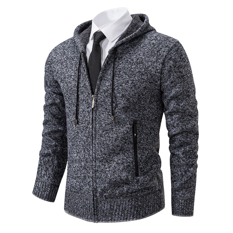 Herren Kapuzenjacke mit softem Fleece-Futter und eleganten Details Aliams