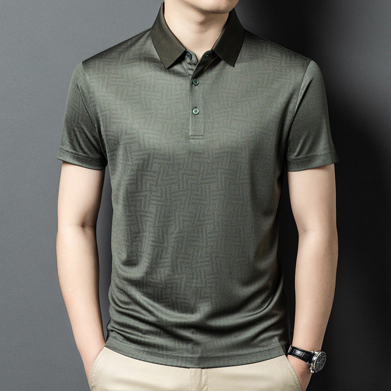 Herren sportliches Poloshirt mit modernem grafischen Muster Aliams