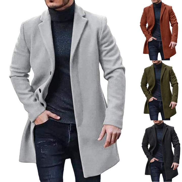 Herren eleganter Langmantel mit modernem Schnitt und praktischen Taschen Aliams 1757081343