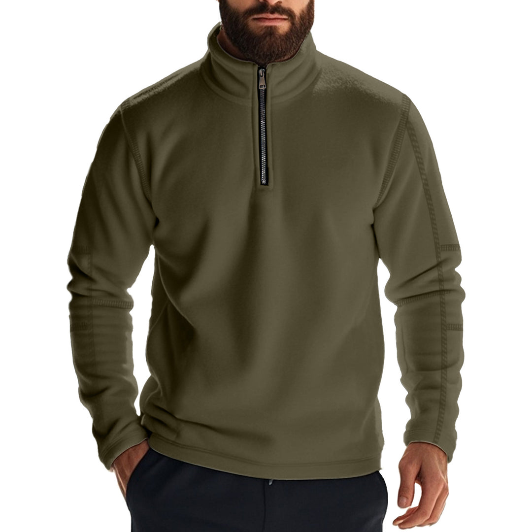 Herren Fleece Pullover mit halbem Reißverschluss Aliams