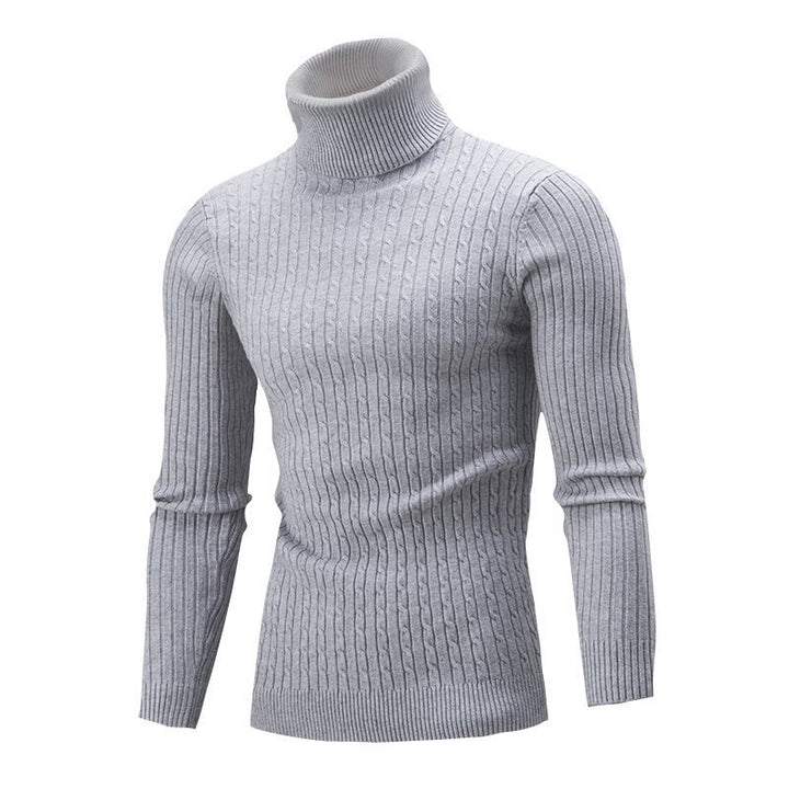 Herren Hochwertiger Rollkragenpullover mit feiner Struktur Aliams