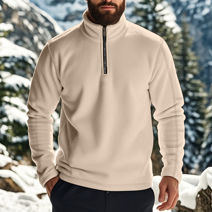 Herren Fleece-Pullover mit halbem Reißverschluss Aliams