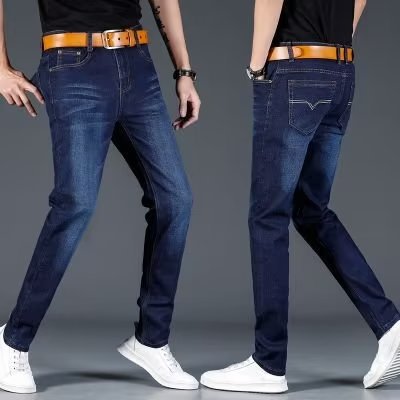 Herren Slim Fit Jeans mit elastischem Bund und modernen Akzenten Aliams