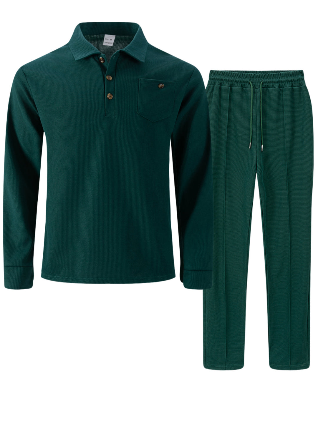 Herren Freizeitanzug mit modernem Strukturdesign und praktischen Knopfleisten Aliams