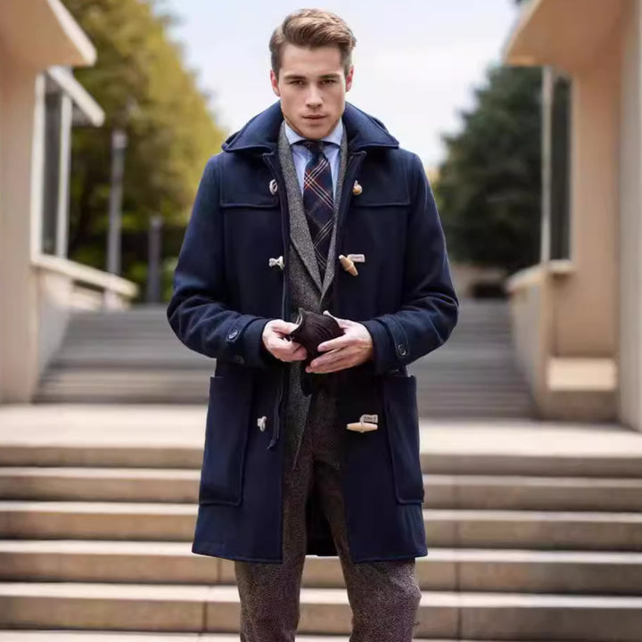 Herren eleganter Dufflecoat mit klassischem Design Aliams