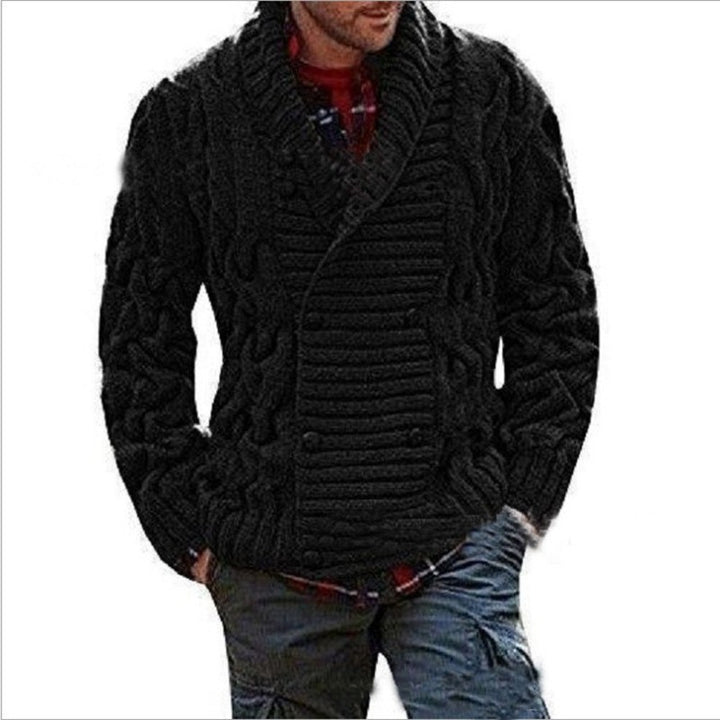 Herren Grobstrickjacke mit modernem Zopfmuster Aliams
