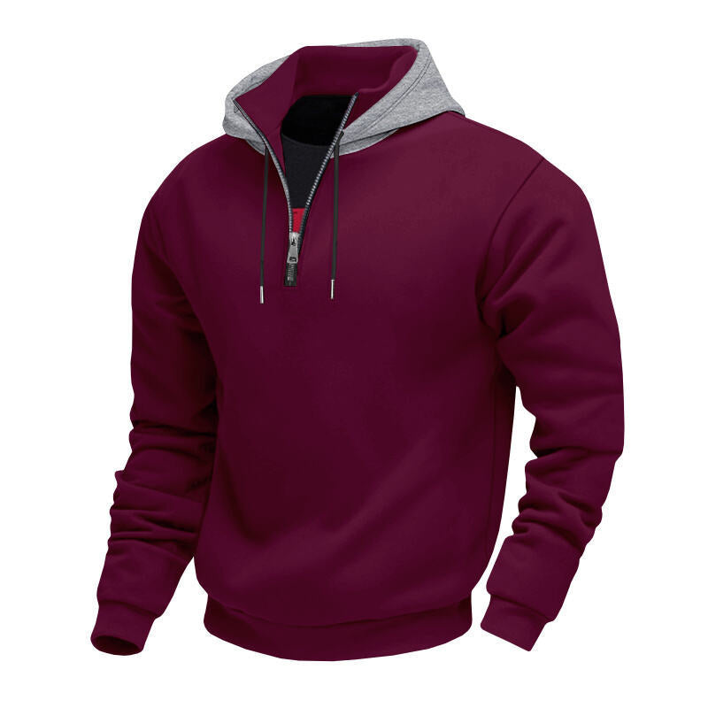 Herren Sweatshirt mit Reißverschluss und hohem Kragen Aliams