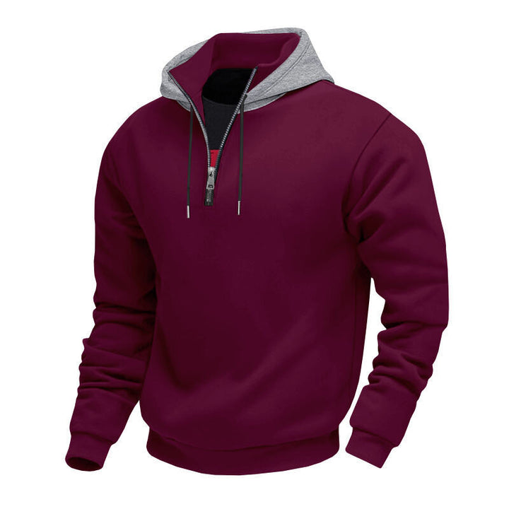 Herren Sweatshirt mit Reißverschluss und hohem Kragen Aliams