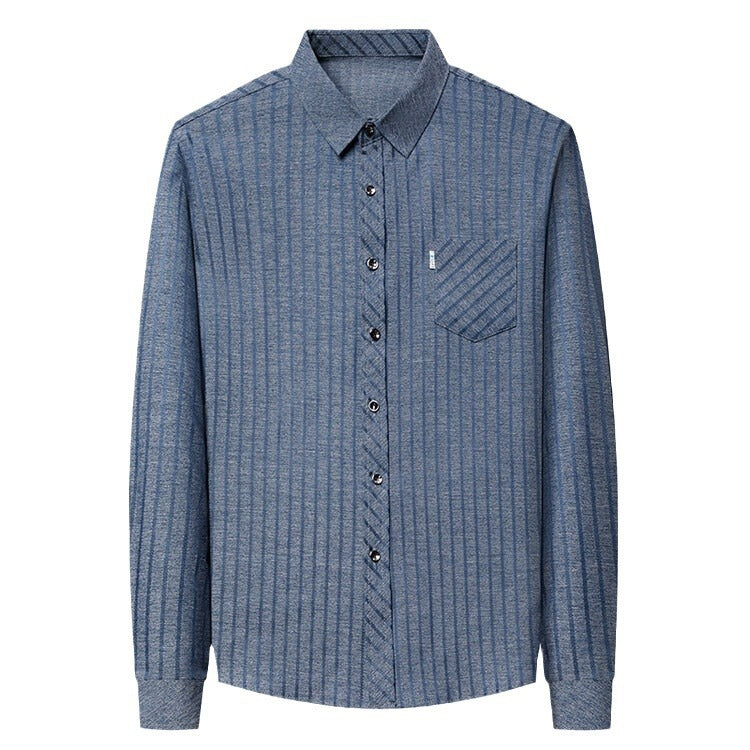 Herren stilvolles Slim-Fit Langarmhemd mit strukturiertem Design Aliams