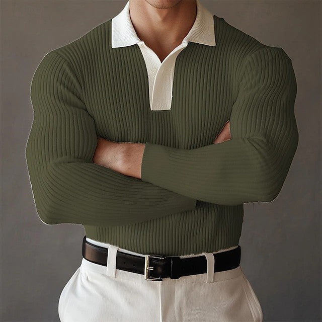 Herren Poloshirt mit strukturiertem Stoff und sportlichem Kragen Aliams