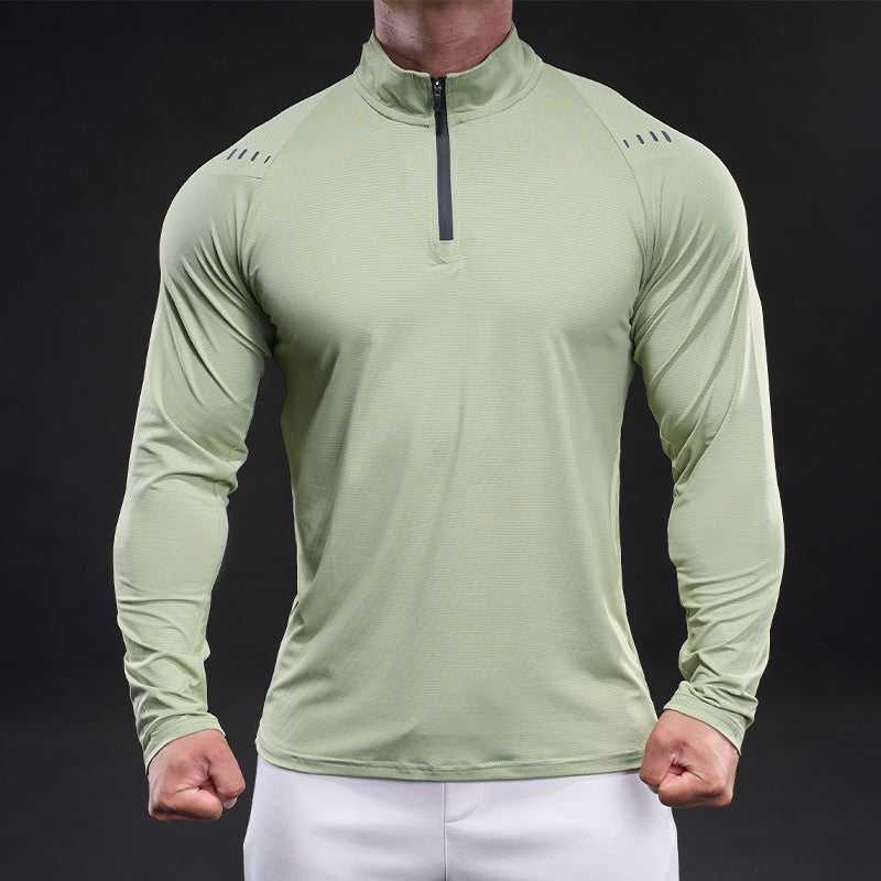Herren sportliches Funktionsoberteil mit Stehkragen Aliams