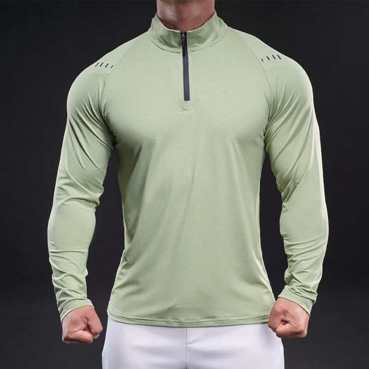 Herren sportliches Funktionsoberteil mit Stehkragen Aliams