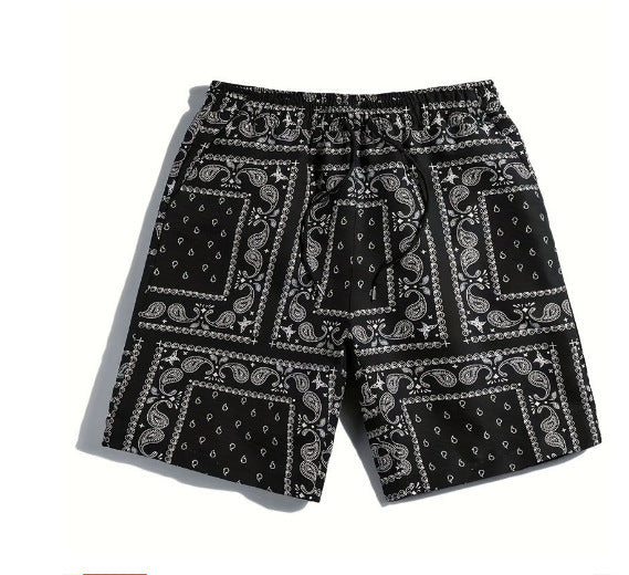 Herren Badeshorts aus atmungsaktivem Material mit modernem Paisleymuster Aliams