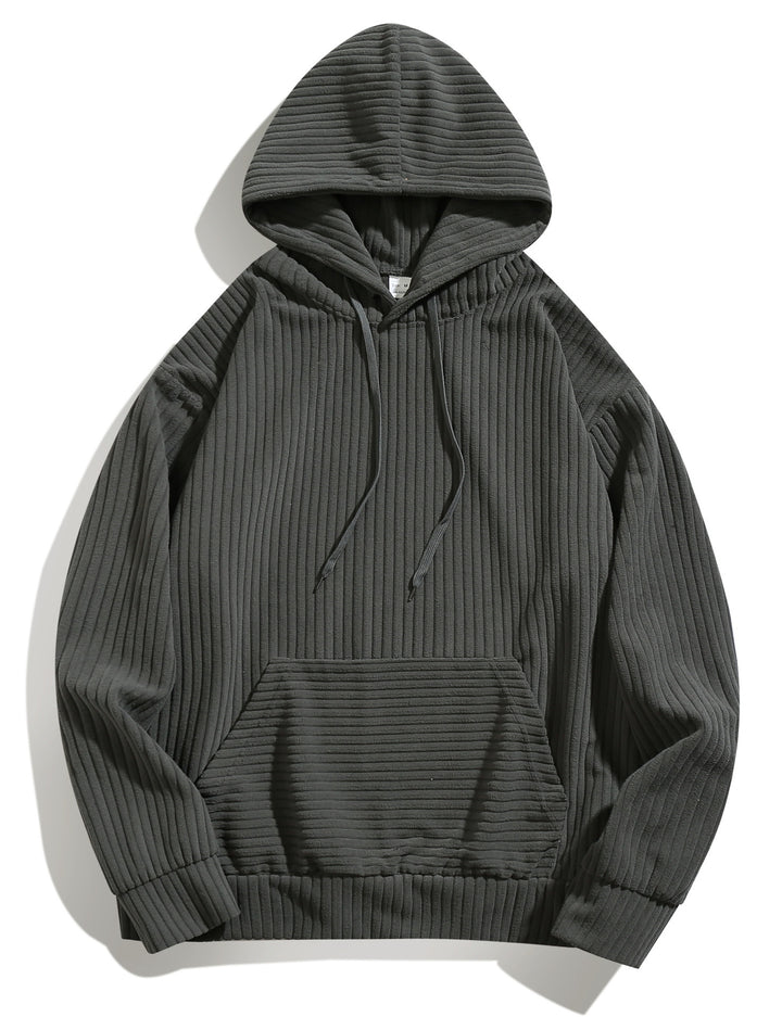 Herren Kapuzenpullover mit strukturiertem Rippstoff Aliams