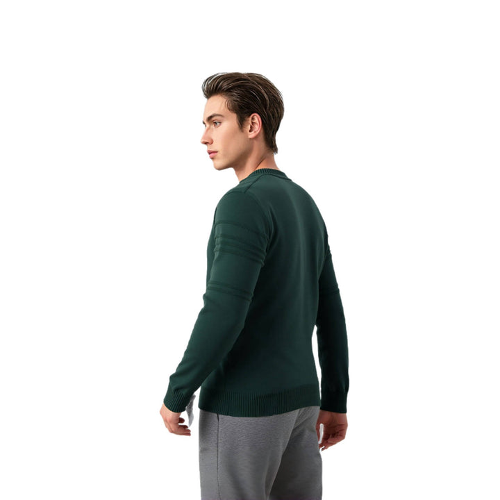 Herren Pullover mit modernem Strukturdesign und hohem Kragen Aliams