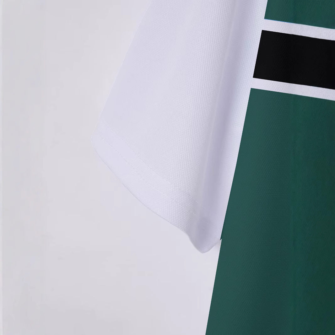 Herren Kurzarm Poloshirt mit modernem Streifenmuster Aliams