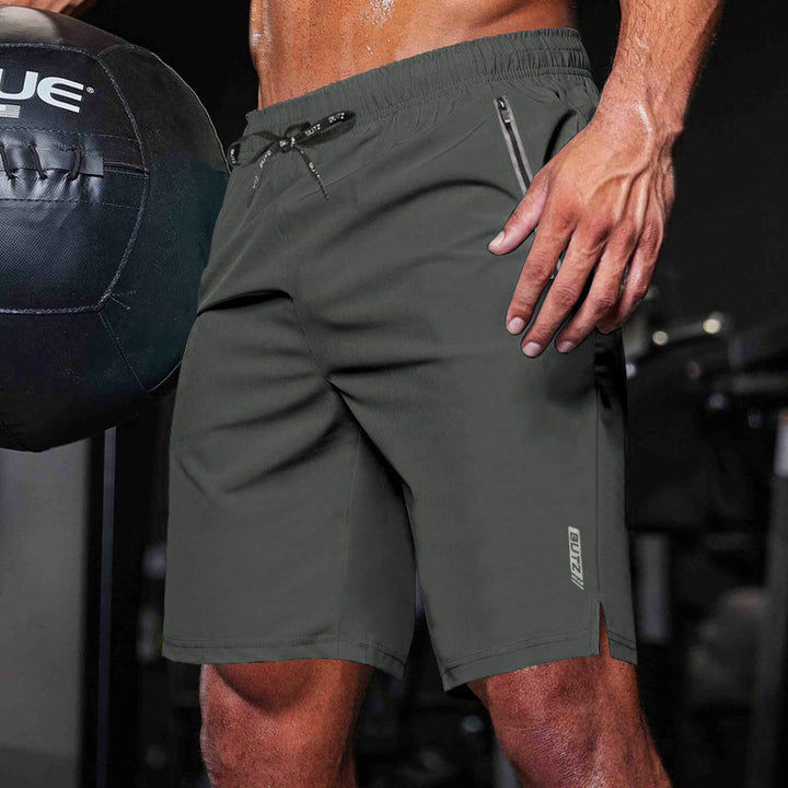 Herren Sportliche Trainingsshorts mit funktionalen Taschen und elastischem Bund Aliams