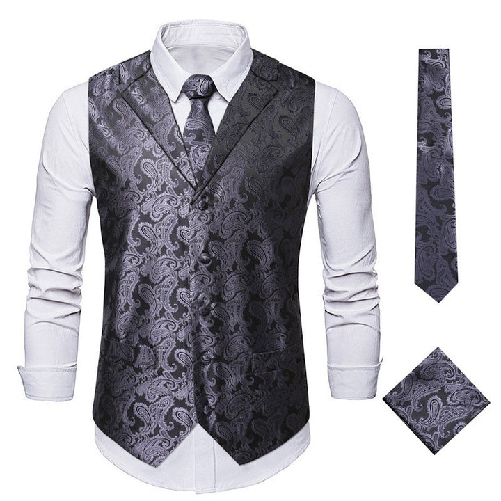 Herren elegante Weste mit Paisley-Muster Aliams