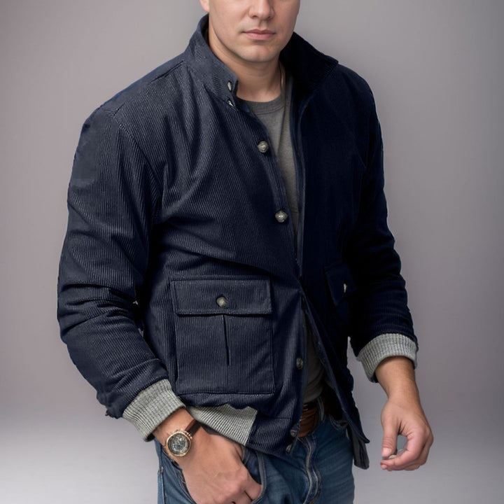 Herren sportliche Cordjacke mit praktischen Taschen und modernem Design Aliams