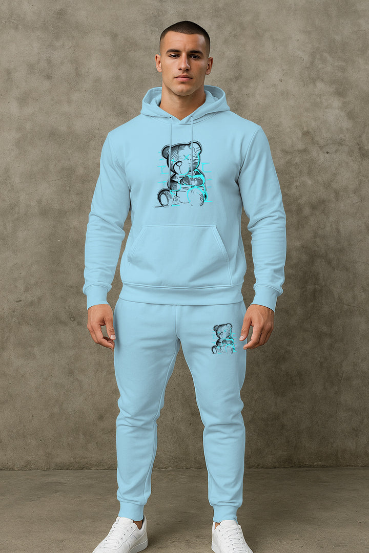 Herren bequemer Hoodie und Jogginghose Set mit einzigartigem Grafikdruck Aliams