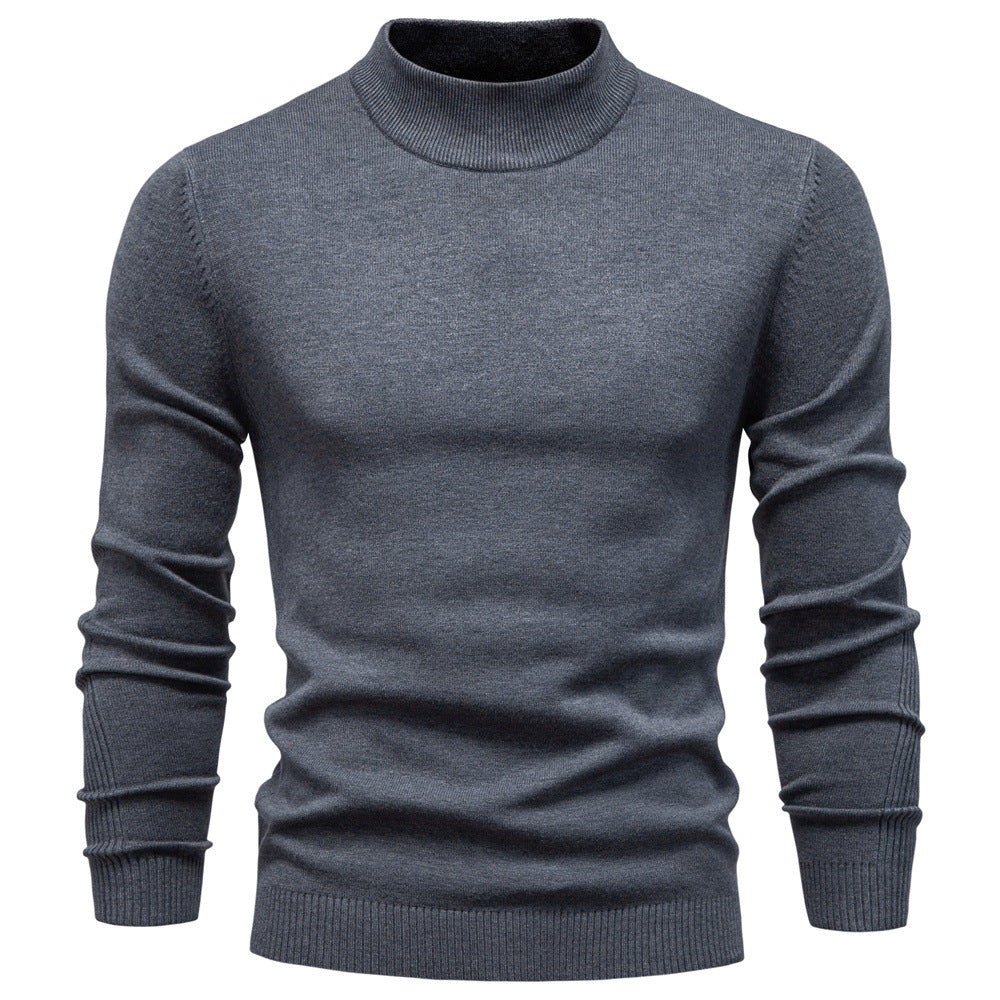 Herren Rollkragenpullover aus weichem Strickmaterial mit feiner Rippstruktur Aliams