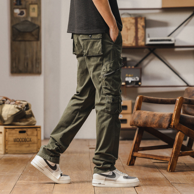 Herren robuste Cargo-Hose mit vielseitigen Taschen und verstellbarem Bund Aliams