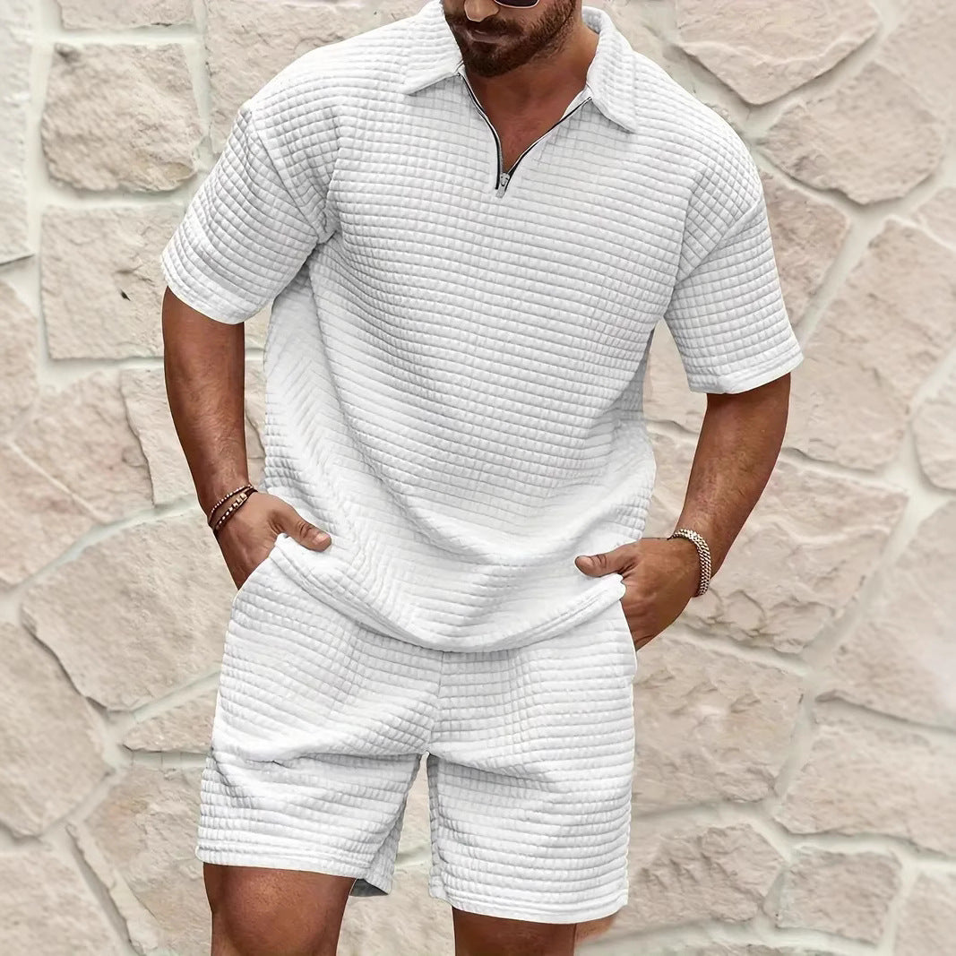 Herren Kurzarm-Polo mit praktischen Reißverschlussdetail Aliams