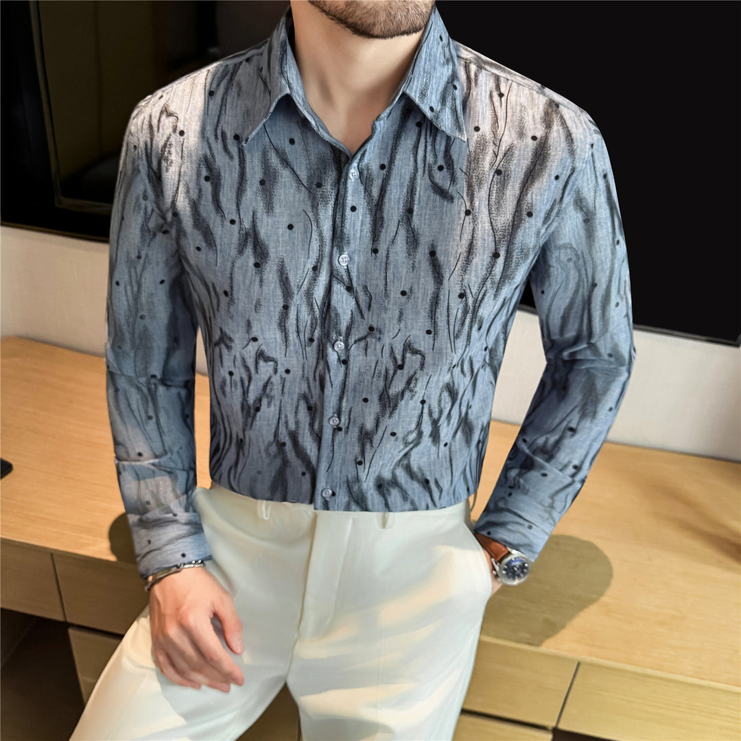 Herren Hemd mit raffiniertem Linienmuster Aliams