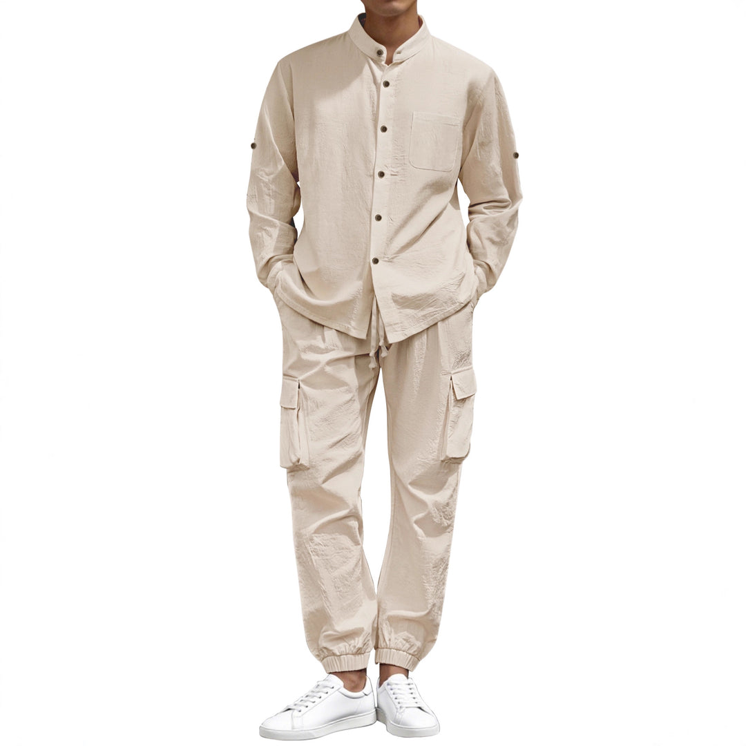 Herren Cargo-Set mit Stehkragen und elastischen Bündchen Aliams