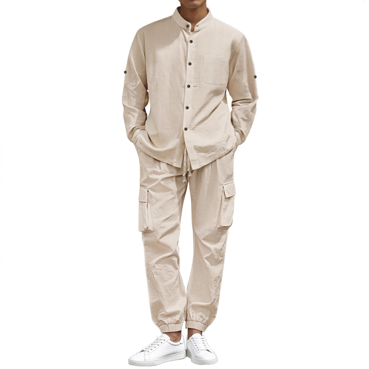 Herren Cargo-Set mit Stehkragen und elastischen Bündchen Aliams